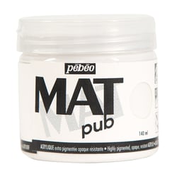 Acrylique Mat Pub Pébéo 140 ml - blanc permanent 