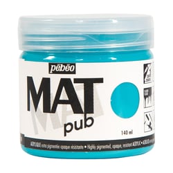 Acrylique Mat Pub Pébéo 140 ml - bleu turquoise 