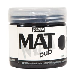 Acrylique Mat Pub Pébéo 140 ml - noir ivoire 
