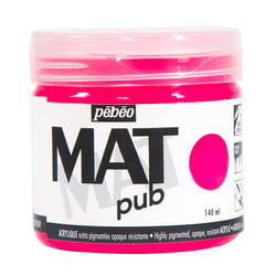 Acrylique Mat Pub Pébéo 140 ml - rose fluorescent 