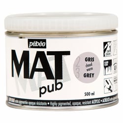 Acrylique Mat Pub Pébéo 500 ml - Gris Chaud