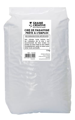 Cire paraffine pour bougie prête à l'emploi Graine Créative - 5 kg