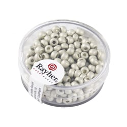 Perles de rocaille Metallic - dépolies - 4 mm - blanc
