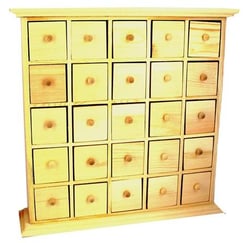 Petit meuble 25 tiroirs en bois