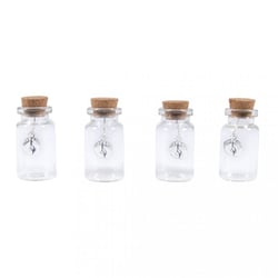 Lot de 4 mini-flacons avec pieds de bébé