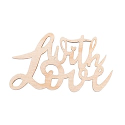 Mini mot en bois - With love