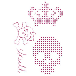 Feuille custom fun skull 