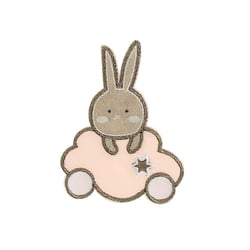 Motif thermocollant Bande de mignons lapin rose - Récréa