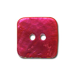 Bouton nacre carré - fuchsia - 15mm