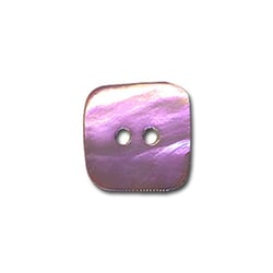 Bouton nacre carré - parme - 10mm