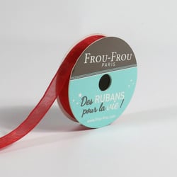Bobinette Frou-Frou - 8 m x 9 mm - Organza - Coquelicot
