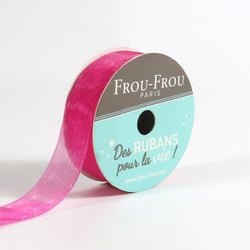 Bobinette Frou-Frou - 8 m x 16 mm - Organza - Fushia