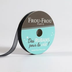 Bobinette Frou-Frou - 8 m x 6 mm - Organza - Noir de jais