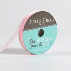 Bobinette Frou-Frou - 8 m x 6 mm - Organza - Petale de rose