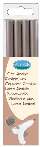 PACK 4 BATONS CIRE FLEXIBLE RONDS ARGENT