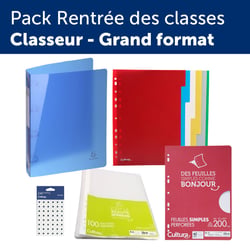 Pack Rentrée des classes - Classeur grand format