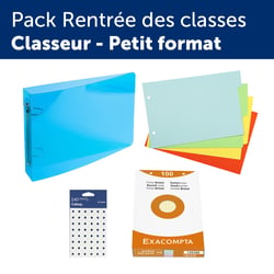 Pack Rentrée des classes - Classeur petit format