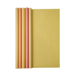 1 rouleau de papier cadeau kraft - Neon - Designs aléatoires - 0,7 x 2 m