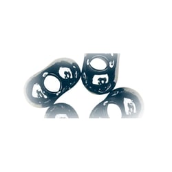 Perles rocailles papillon - anthracite 2x4 mm