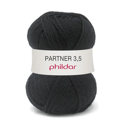 Partner 3.5 Noir - Phildar - Pelote de fil à tricoter