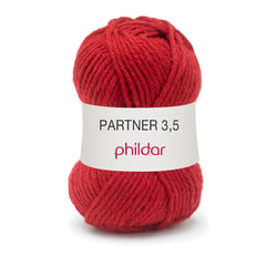 Partner 3.5 Rouge - Phildar - Pelote de fil à tricoter