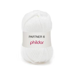 Partner 6 Blanc - Phildar - Pelote de fil à tricoter