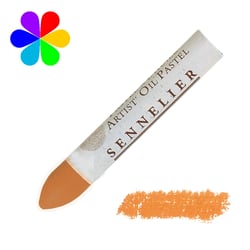 Pastel huile - Sennelier - feuille morte n°2