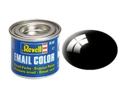 Pot de 14 ml de peinture pour maquette Email Color Revell - Noir Brillant 32107