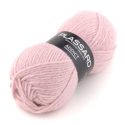Pelote de fil à tricoter - Plassard - Addict - Rose clair 30