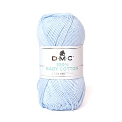 Pelote de fil à tricoter 100% coton - DMC - Baby Cotton - Bleu pastel 765