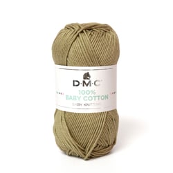 Pelote de fil à tricoter 100% coton - DMC - Baby cotton - Kaki 772