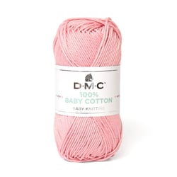 Pelote de fil à tricoter 100% coton - DMC - Baby cotton - Rose 764