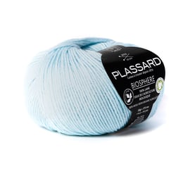 Pelote de fil à tricoter 100% laine - Plassard - Biosphere - Bleu 20