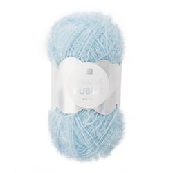 Pelote de fil à crocheter 100% polyester - Rico Design - Creative Bubble - Bleu clair 007