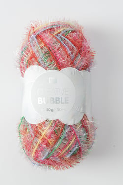 Pelote de fil à crocheter 100% polyester - Rico Design - Creative Bubble Print - Print multicolore 003