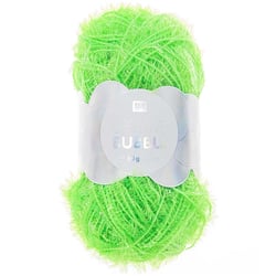 Pelote de fil à crocheter 100% polyester - Rico Design - Creative Bubble - Vert fluo 028