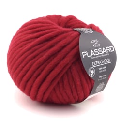 Pelote de fil à tricoter 100% laine - Plassard - Extra Wool - Rouge 356