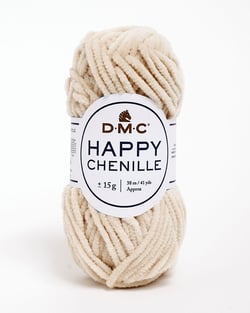 Pelote de fil à crocheter 100% polyester - DMC - Happy Chenille - Beige 10