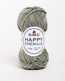 Pelote de fil à crocheter 100% polyester - DMC - Happy Chenille - Gris 23