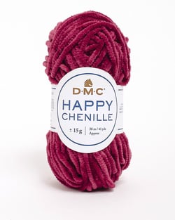 Pelote de fil à crocheter 100% polyester - DMC - Happy Chenille - Rose 31
