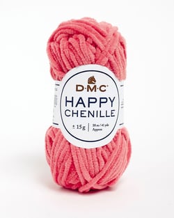Pelote de fil à crocheter 100% polyester - DMC - Happy Chenille - Rose 32