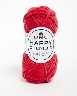 Pelote de fil à crocheter 100% polyester - DMC - Happy Chenille - Rose 34