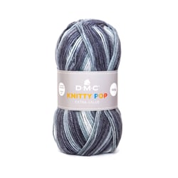 Pelote de fil à tricoter 100% acrylique - DMC - Knitty Pop - Bleu 476