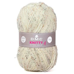 Pelote de fil à tricoter 100% acrylique - DMC - Knitty 4 - Ecru Chiné 930