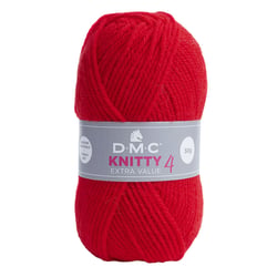 Pelote de fil à tricoter 100% acrylique - DMC - Knitty 4 - Rouge 977