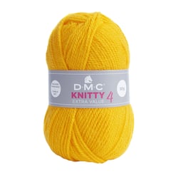 Pelote de fil à tricoter 100% acrylique - DMC - Knitty 4 - Jaune 978