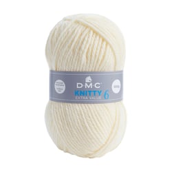Pelote de fil à tricoter 100% acrylique - DMC - Knitty 4 - Crème 993