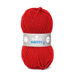 Pelote de fil à tricoter 100% acrylique - DMC - Knitty 6 - Rouge grenadine 779