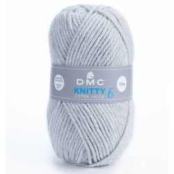 Pelote de fil à tricoter 100% acrylique - DMC - Knitty 6 - Gris clair 814