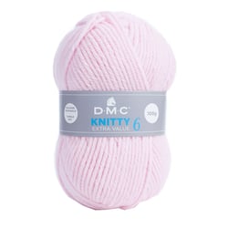 Pelote de fil à tricoter 100% acrylique - DMC - Knitty 6 - Rose 958